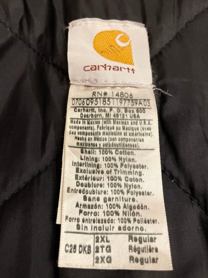 Carhartt カーハート トラディショナルジャケット 2XL ダークブラウン