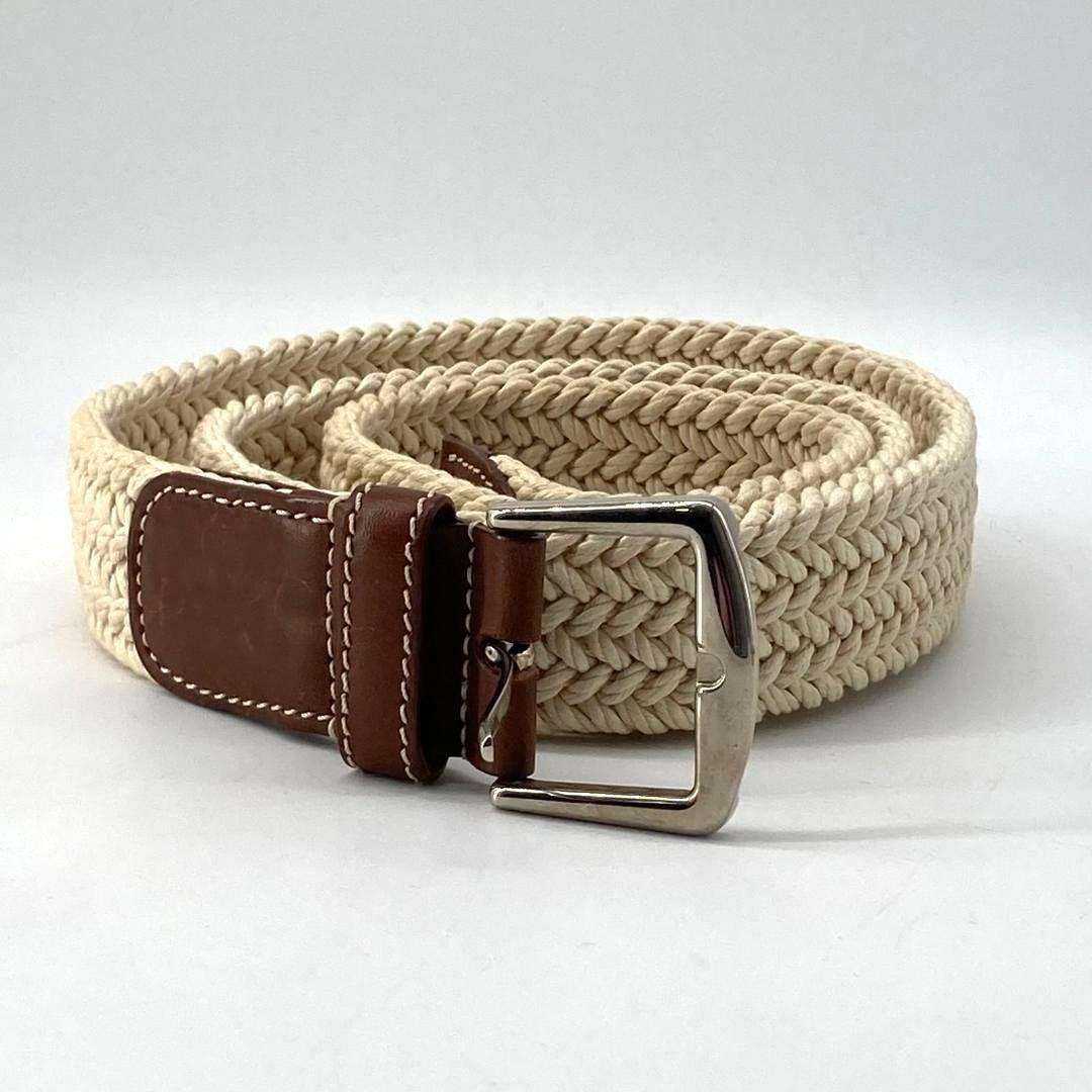 17157✨美品✨ロロピアーナ ベルト 編み込み レザー