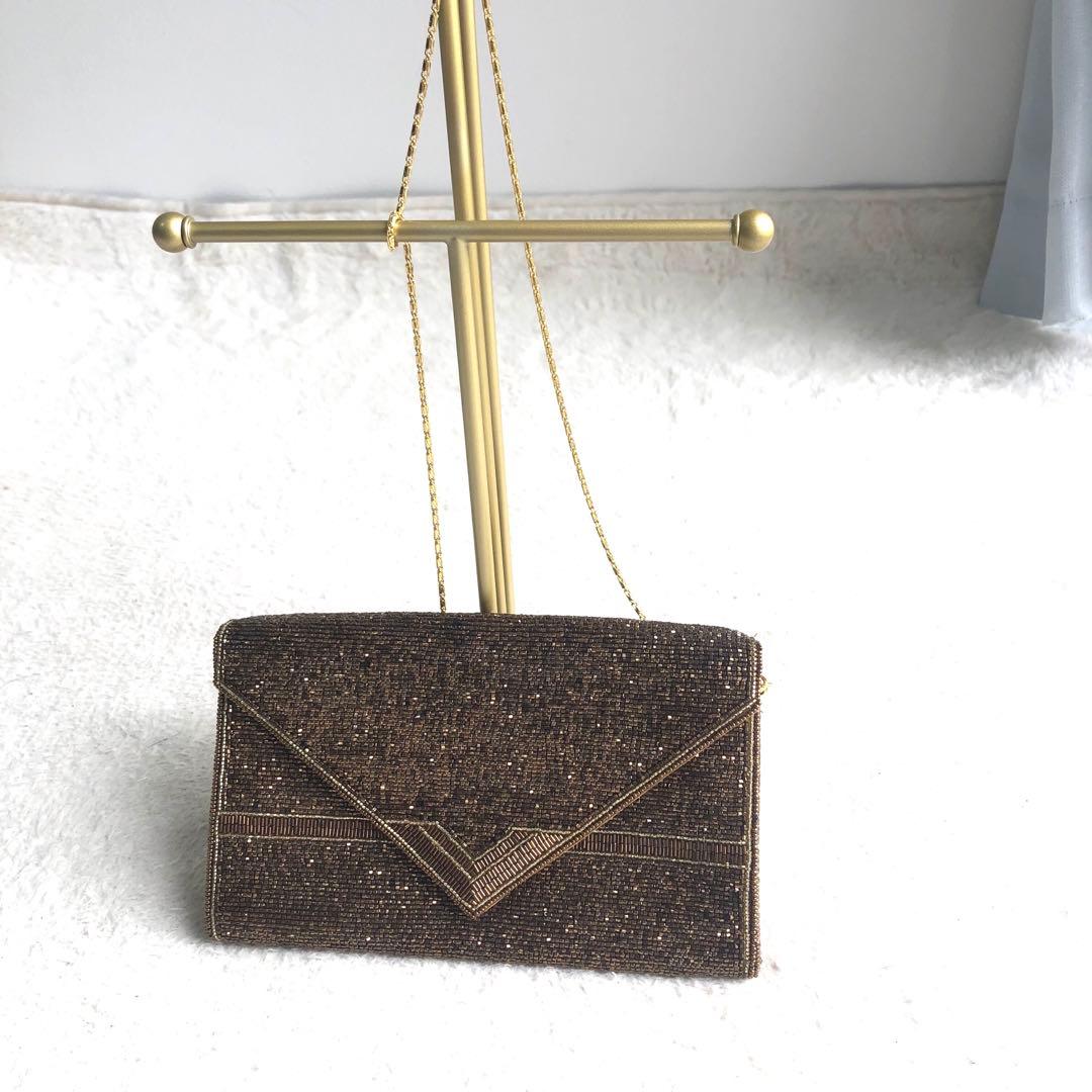 lumy はしもと ビーズ チェーンバック ショルダーバック　皇室御用達 貴重