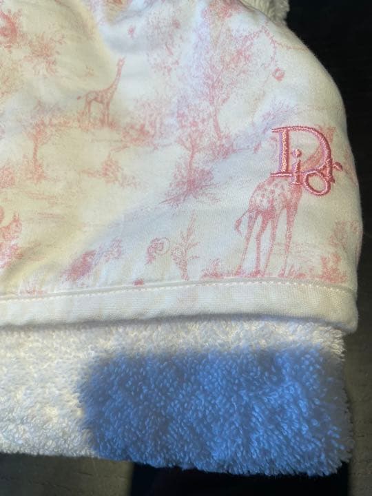 値下げ！baby Dior バスケープ　おくるみ