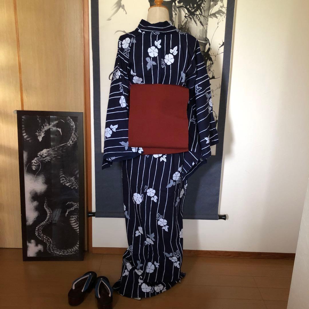 ☆にこ￼☆古風モダン＊朝顔と竹＊浴衣