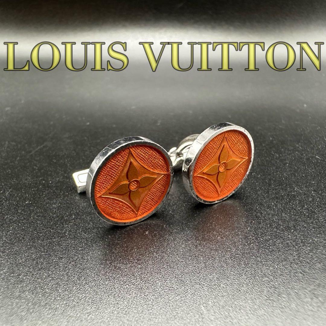 極美品✨　ルイヴィトン　カフス　M64482 ダミエ　シルバー　1409