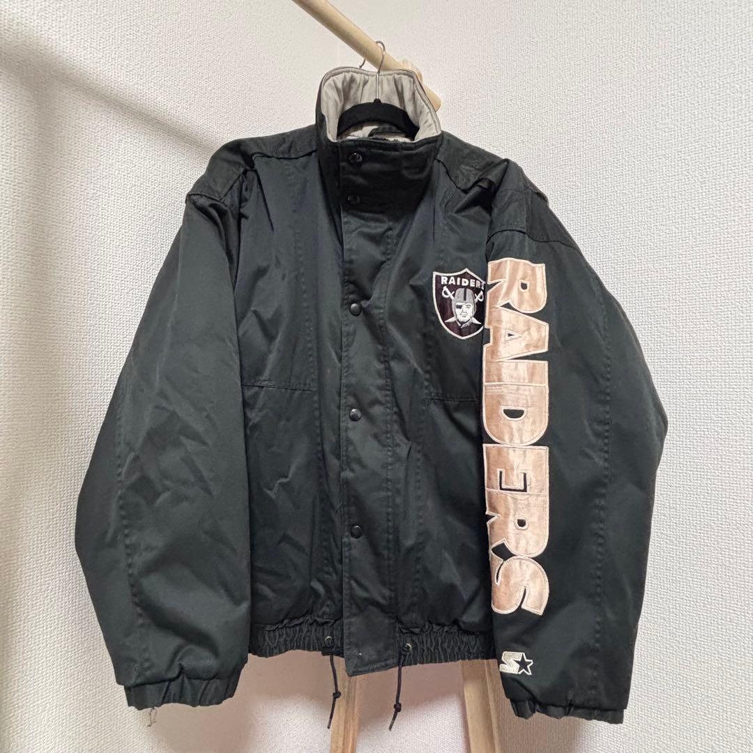 90s RAIDERS Starter ウォームアップジャケット 黒