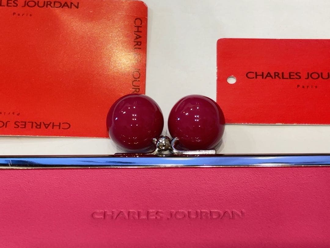 新品　シャルルジョルダン　がま口　財布　キャンディ　ピング