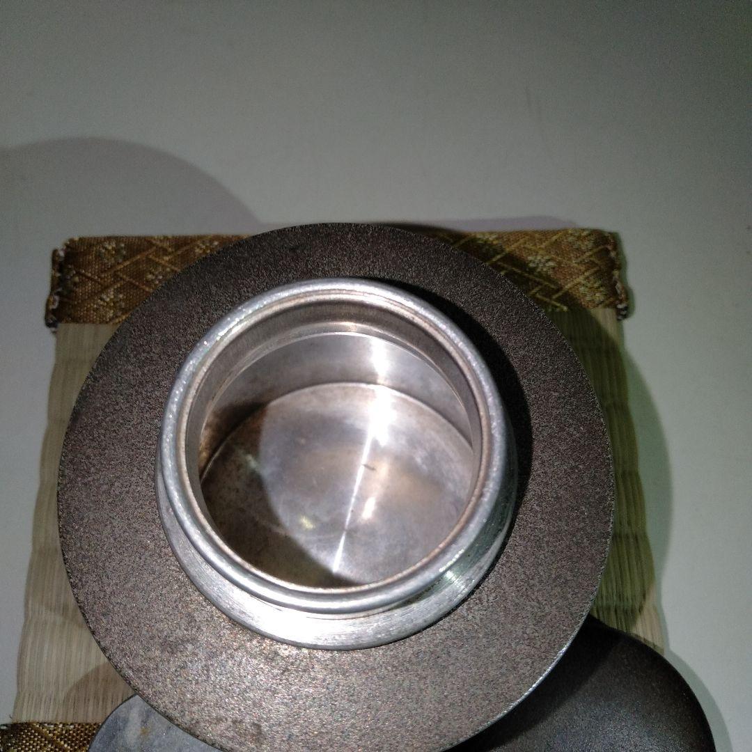 錫製茶入　茶道具　畳台付き１個