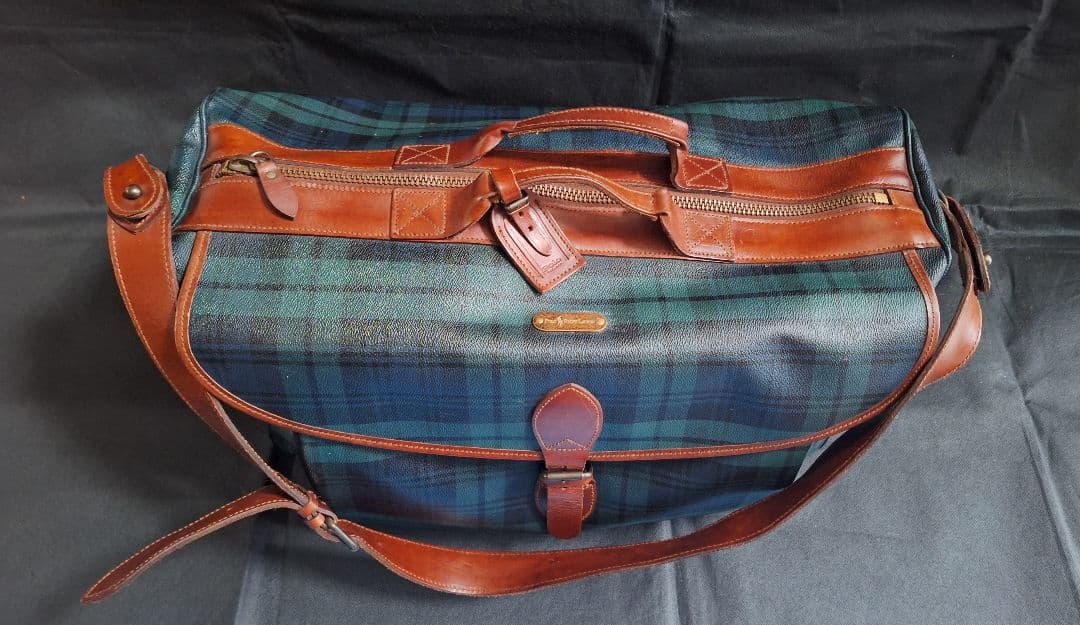 『15日迄』ポロラルフローレン　ボストンバッグ　2WAY ブラックウォッチ 美品