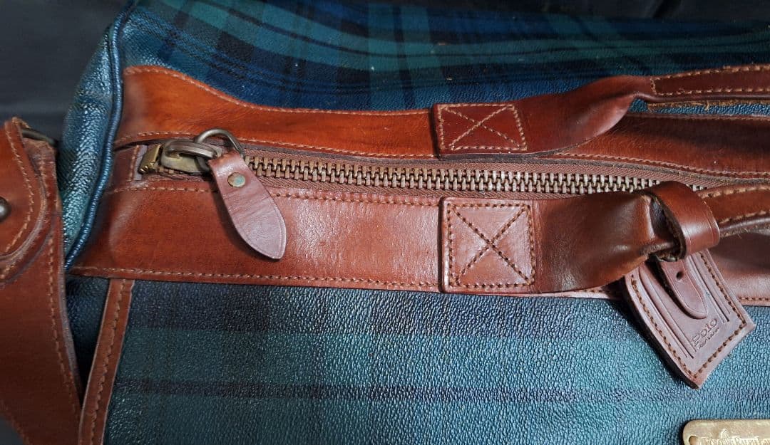 『15日迄』ポロラルフローレン　ボストンバッグ　2WAY ブラックウォッチ 美品