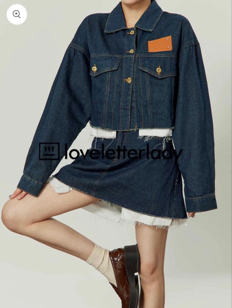 値下げ【AURORAboutique】デニムセットアップ（ジャケット・スカート）