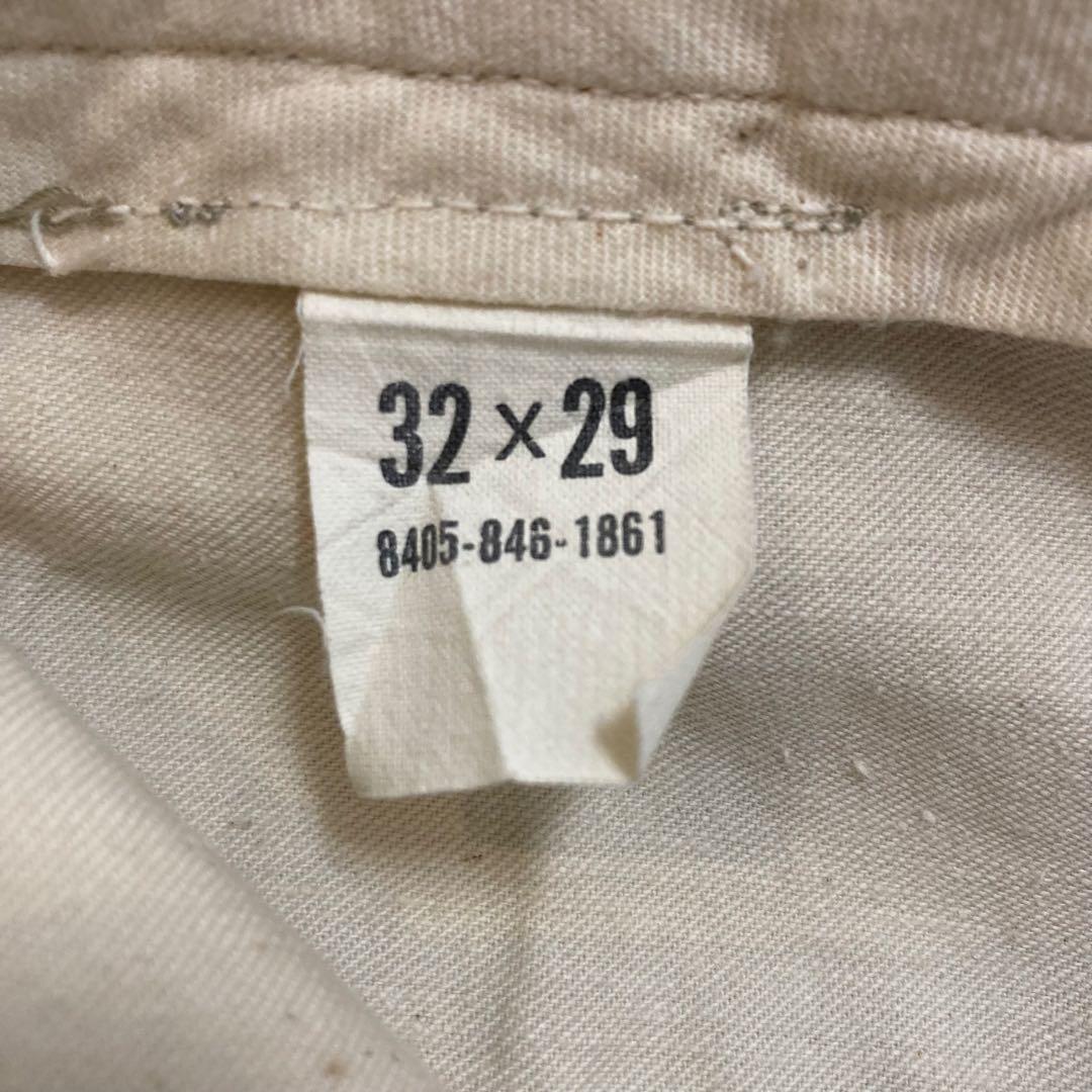 60s チノパン ワークパンツ カーキベージュ W32 ワイド ヴィンテージ
