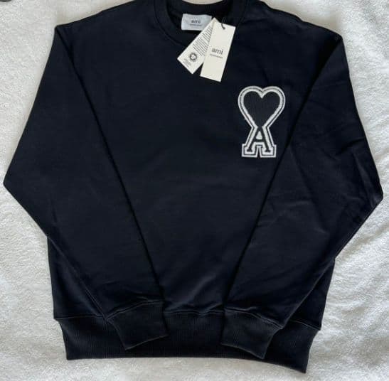 AMI PARIS ブラック トレーナー L