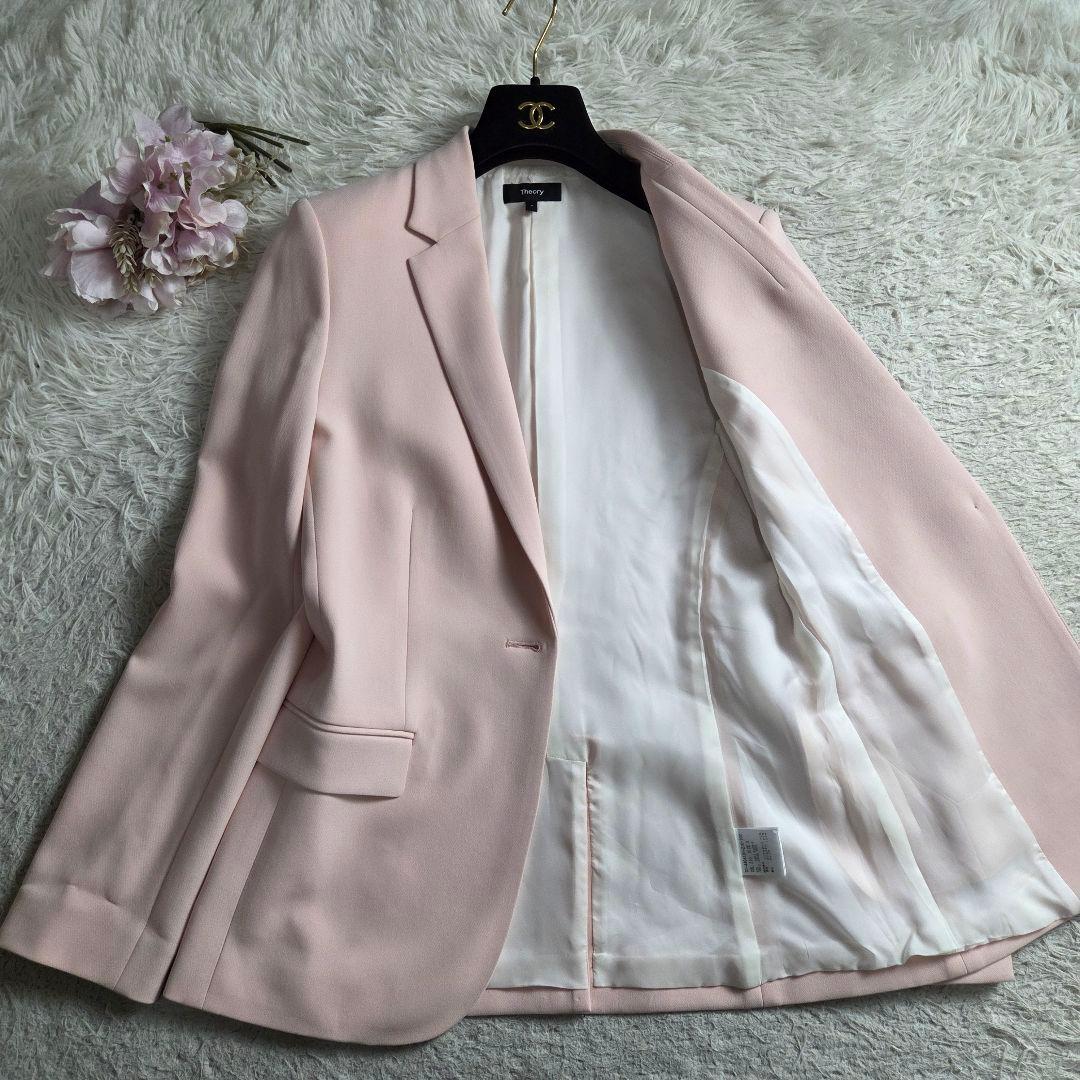 美品 24AW Theory テーラードジャケット STAPLE 2 M ピンク