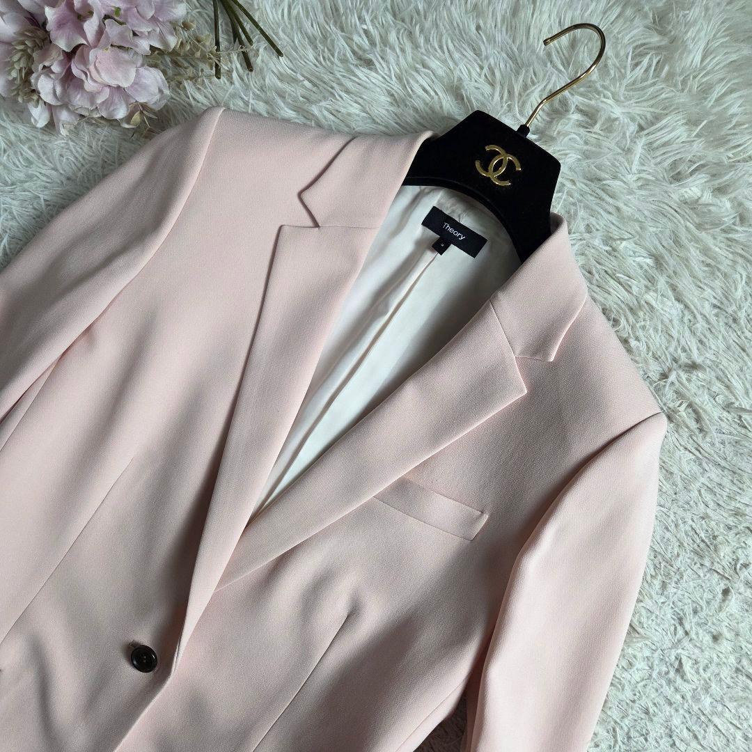 美品 24AW Theory テーラードジャケット STAPLE 2 M ピンク