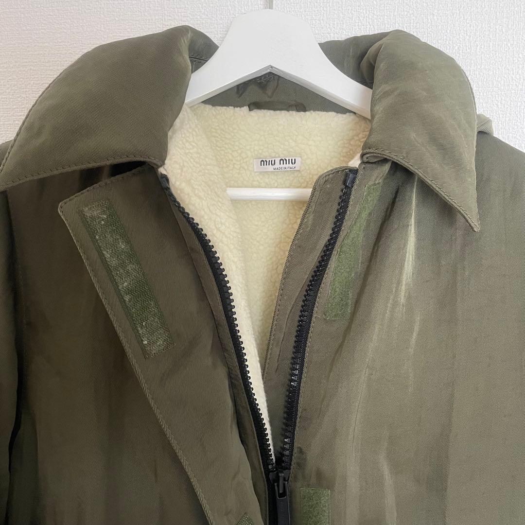 り*！様 2019AW MIUMIU モッズ　コート　ミリタリー　36 ミュウミ
