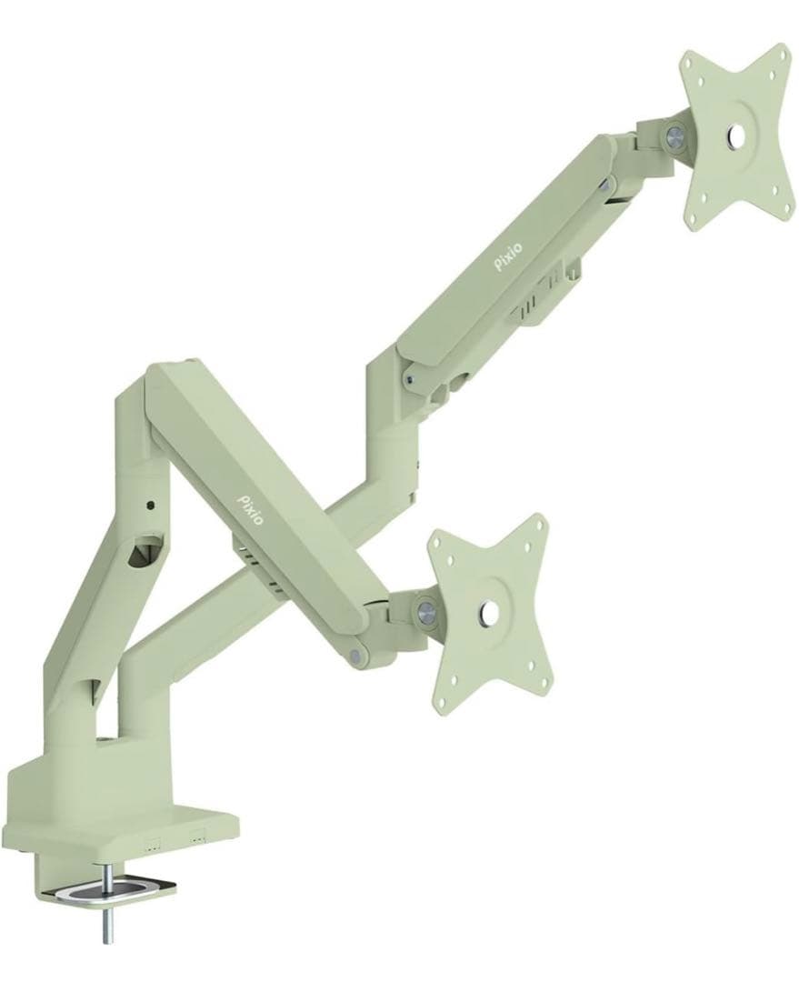 Pixio PSW1D デュアルモニターアーム　ミントグリーン