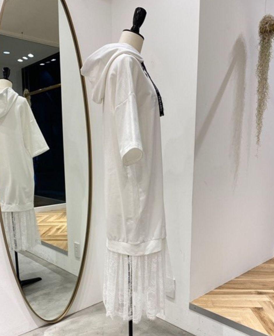 本日23時までセール、未使用エルマンノ シェルヴィーノのパーカーワンピース