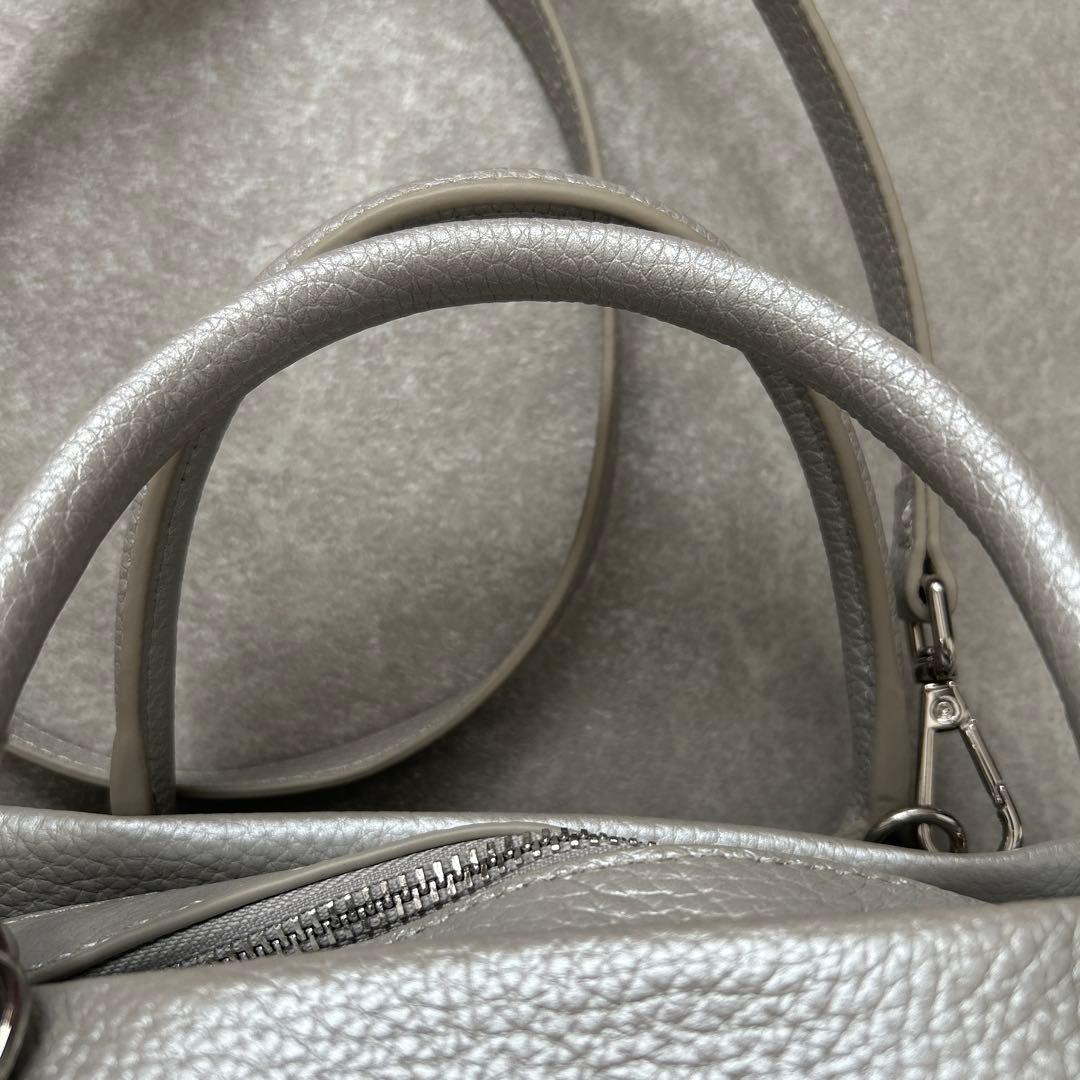 BARCOSシュリンクレザー3層ハンドバッグ　未使用品