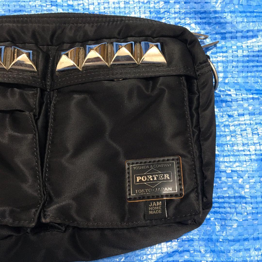 ポーター　ジャムホームメイド ショルダーバッグ スタッズ ナイロン 黒