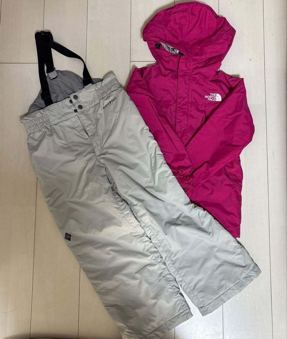 ノースフェイススクープジャケット130 mont-bell スキーウェア140