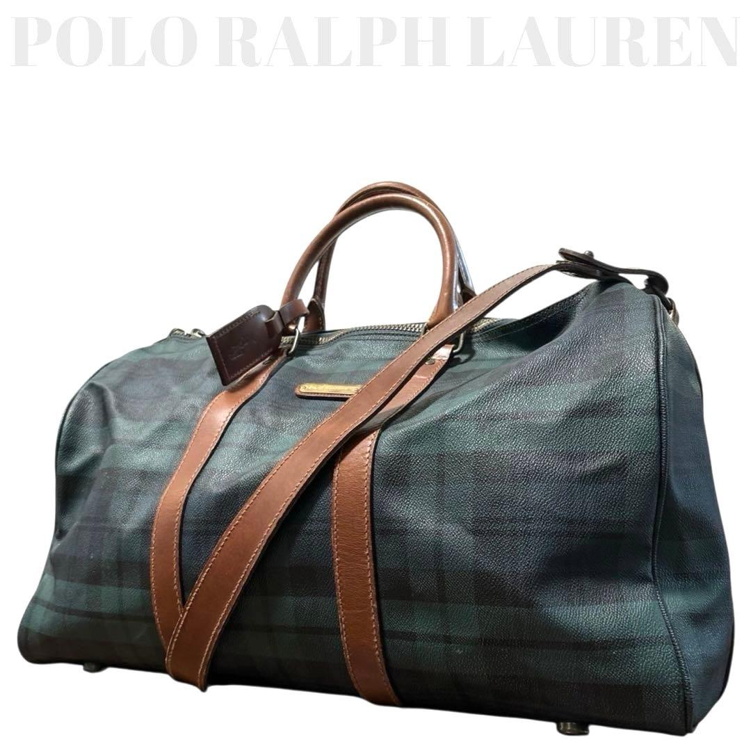 良品◎ ポロラルフローレン 2way 斜めがけ可 ボストンバッグ ショルダー付き