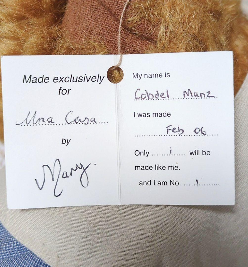 ご予約済です☆海外作家 テディベア フォーゲットミーノットベア Mary作