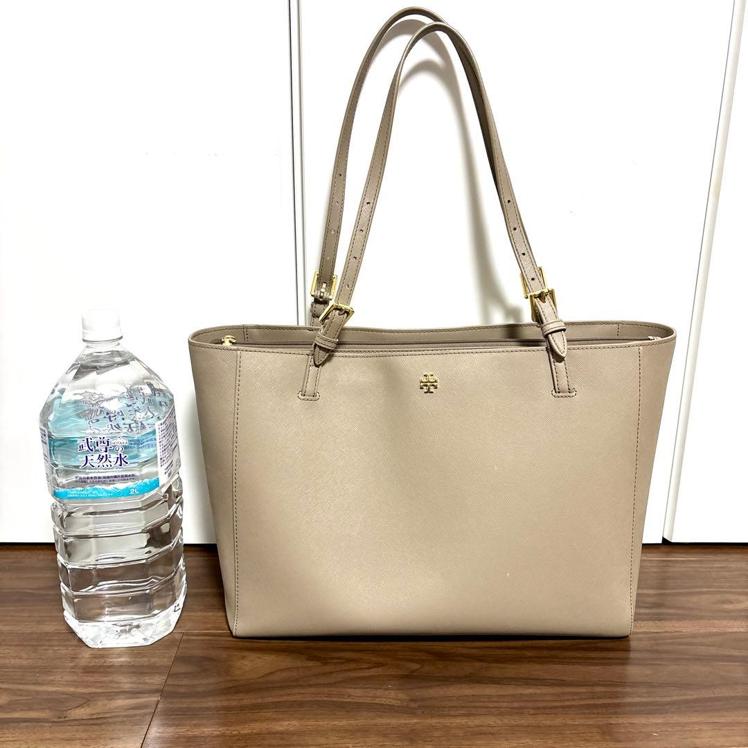 トリーバーチ　ベージュ 合成皮革 トートバッグ 大容量