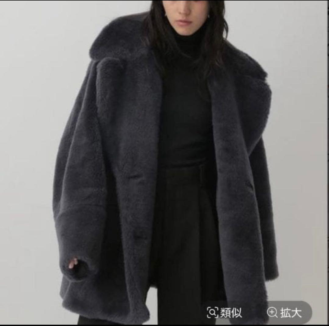 値下げ！　極美品　カオス ウールボアダブルコート スミクロ フリー