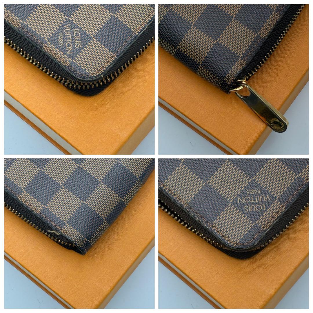 ルイヴィトン　ジッピーウォレット　長財布　ダミエ　エべヌ　ブラウン