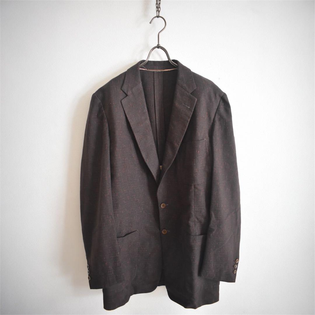 【フォロー割適用】50sバーガンディ ツイードテーラードジャケット ロカビリー