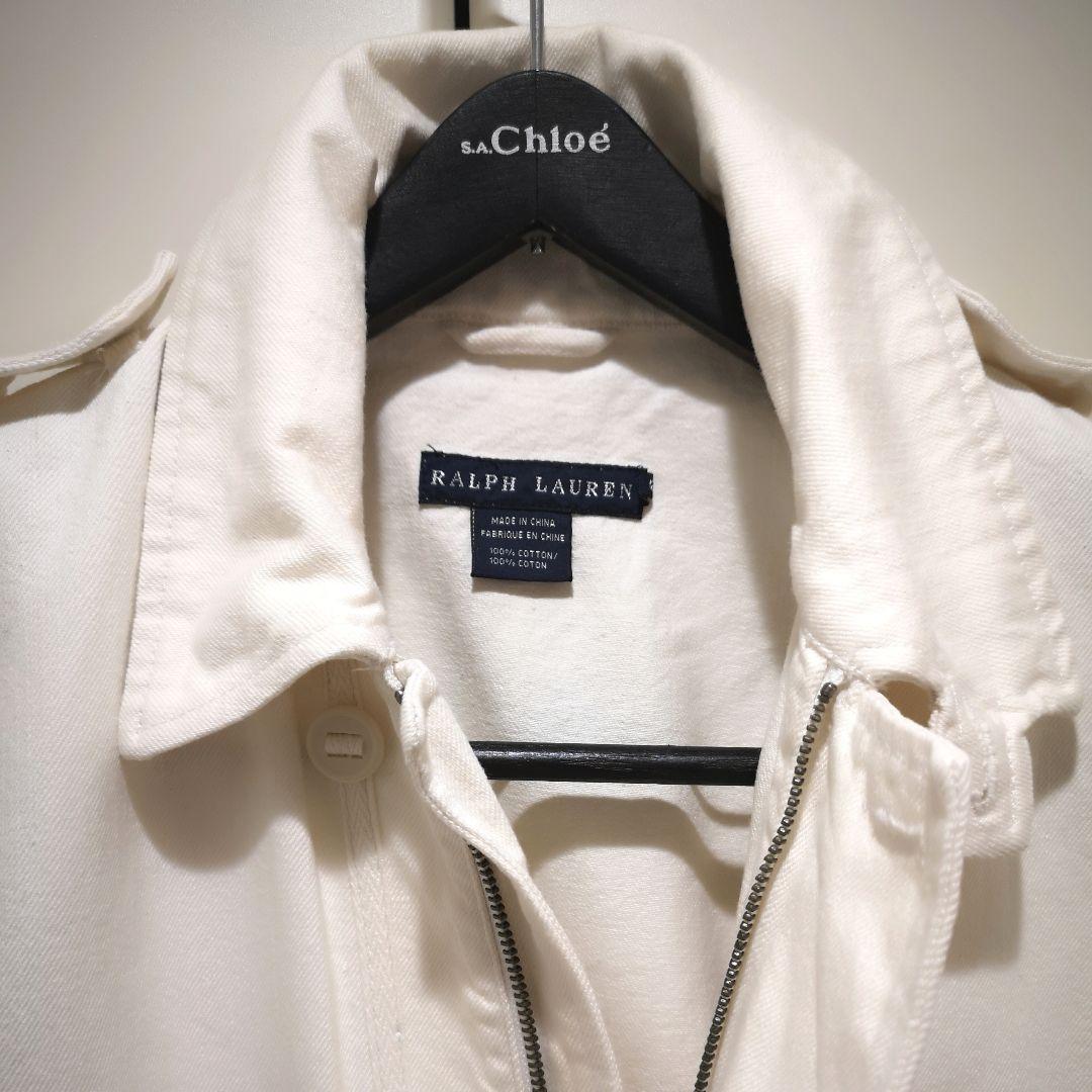 Ralph Lauren ホワイトデニム トレンチジャケット １２号 超激レア品