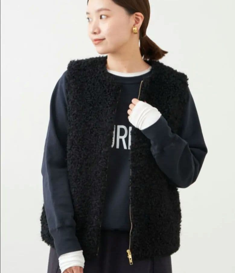 IENA フェイクファーベスト 23AW