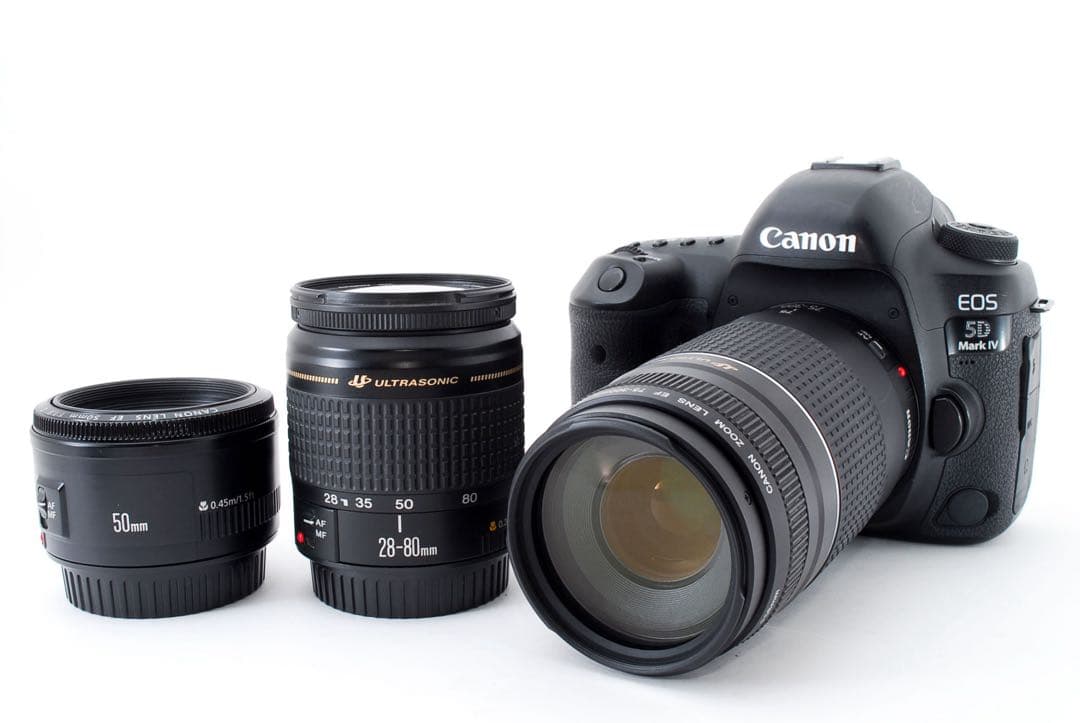 Canon EOS 5D Mark IV標準&望遠&単焦点レンズセット