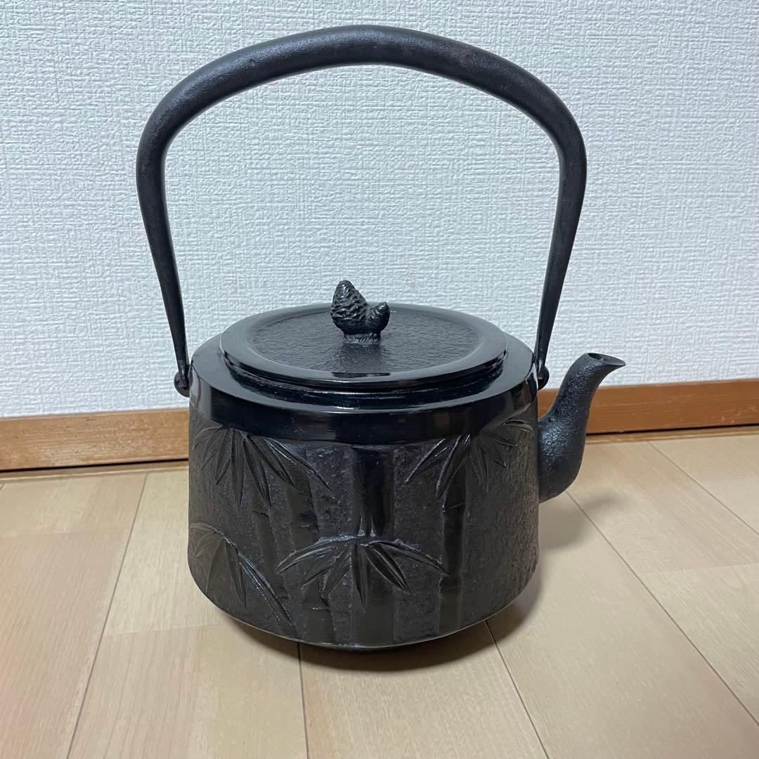 【未使用品】長文堂　大型鉄瓶　南部鉄瓶　鉄瓶