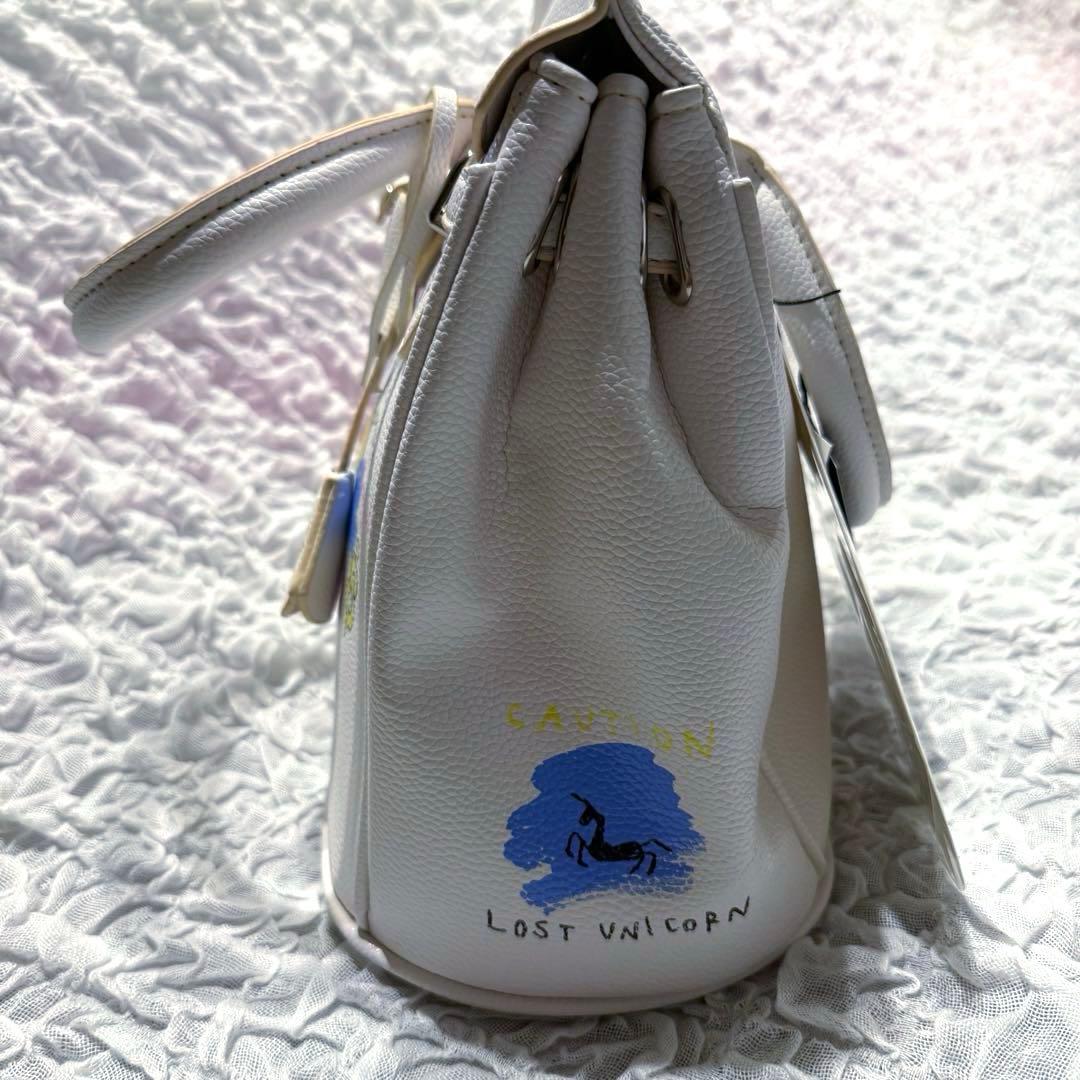 【タグ付き未使用品】 ゲルニカ ペイントハンドバッグ ホワイト シンプソンズ