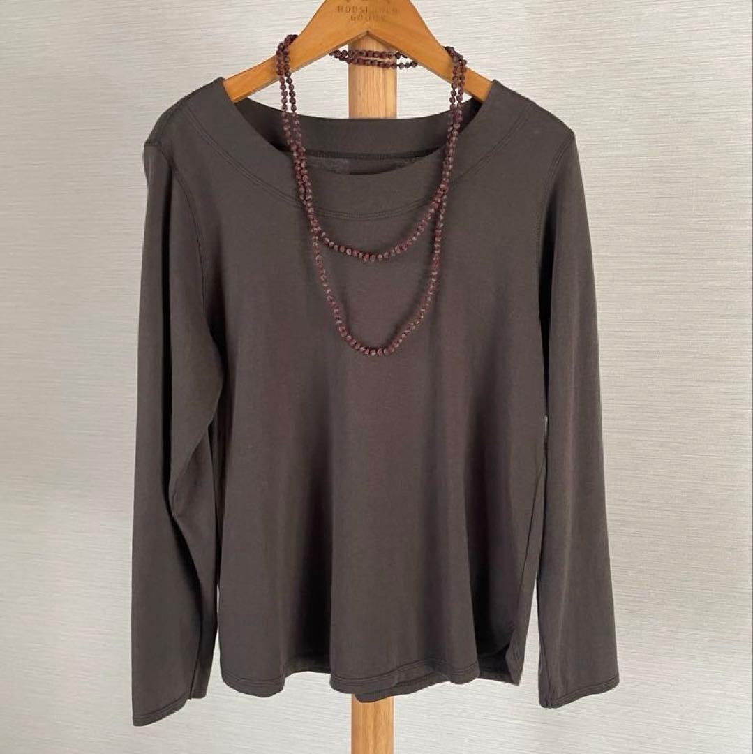 Jurgen Lehl スーピマ天竺カットソー　ブラウン