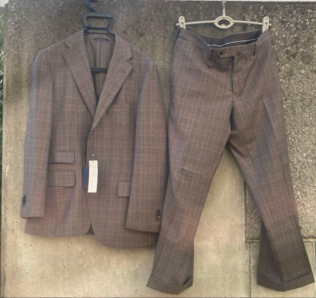 スーツカンパニー E.THOMAS セットアップ チェック スーツ AB5