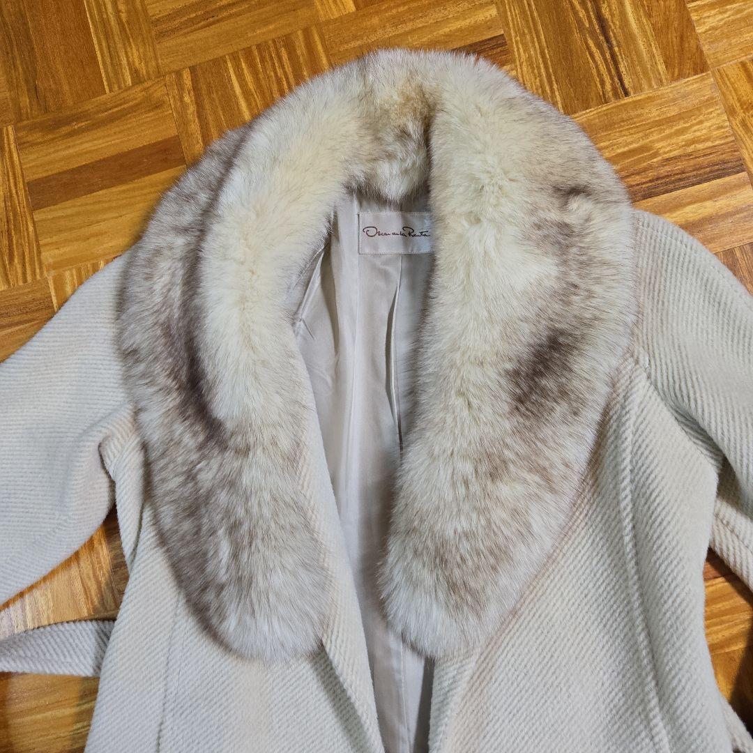 オスカーデラレンタ Oscar de la Renta ファーロングコート9号