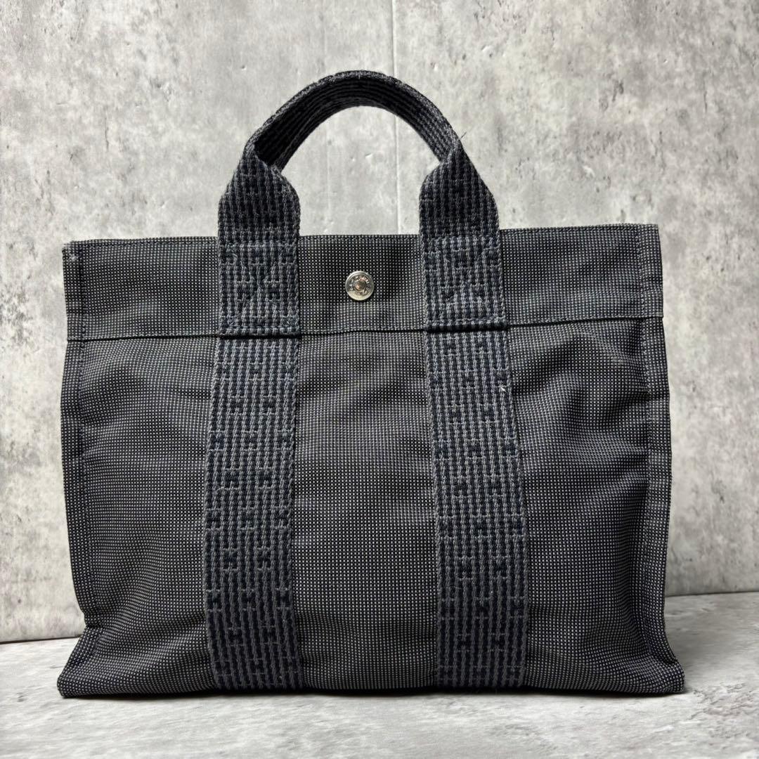 HERMES エルメス エールライン トートバッグ ハンドバッグ キャンバス