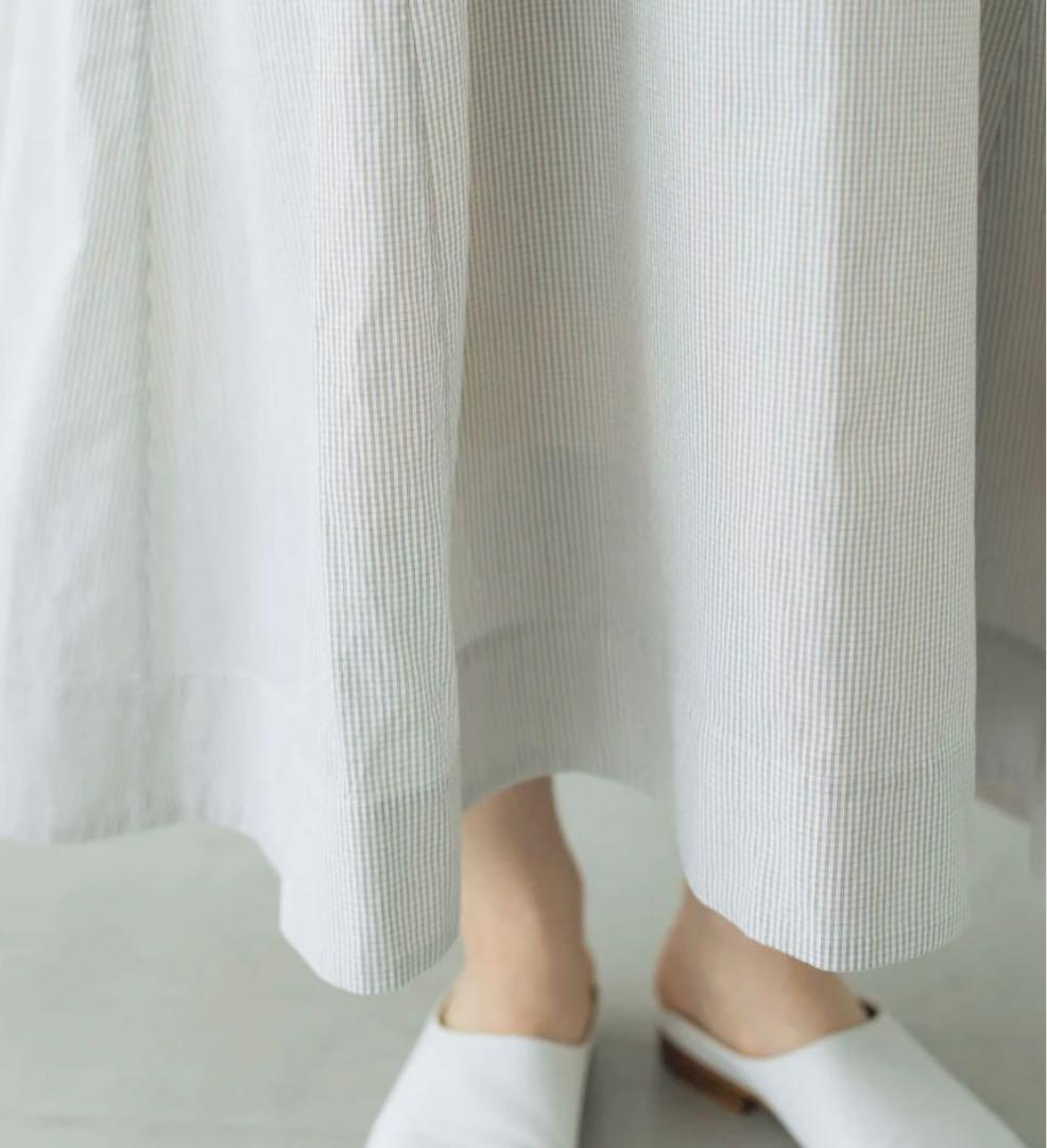 ワンピース 2025SS Yoli Check boatneck onepiece