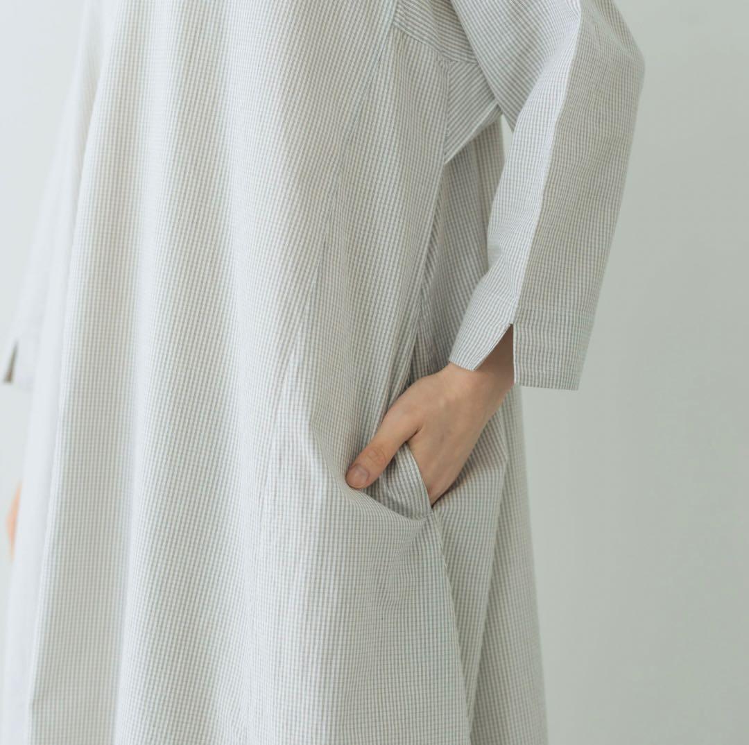 ワンピース 2025SS Yoli Check boatneck onepiece