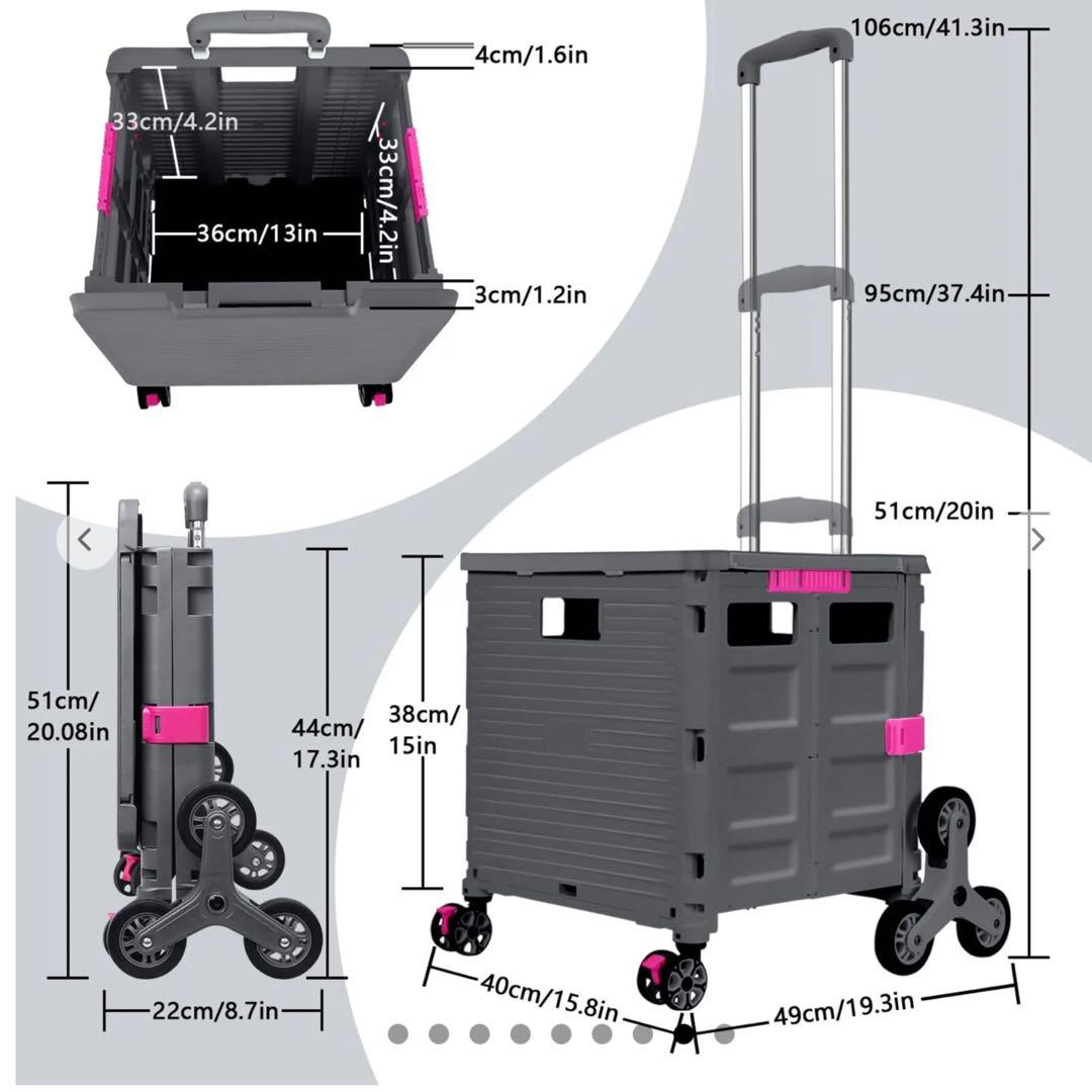 新品　未使用 チルトプル式　荷物運搬　　階段が上がれるキャリーカート