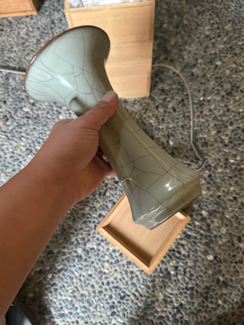 ‼️最後の値段‼️リサイクルFORT‼️9/13唐物買取11‼️北宋官窯青磁双耳瓶‼️箱入