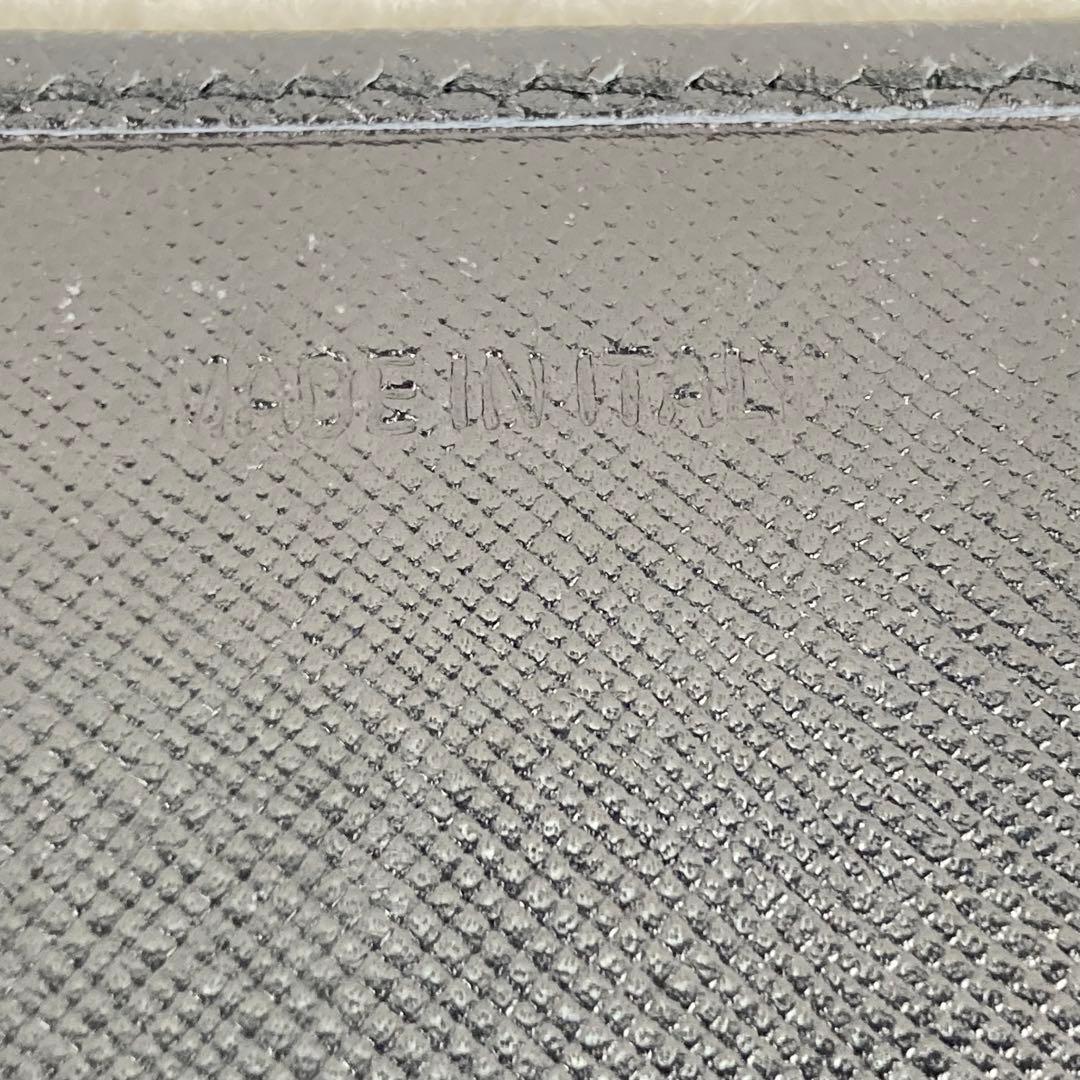 極美品✨プラダ 長財布 サフィアーノ 三角ロゴ プレート フラップ ブラック 黒