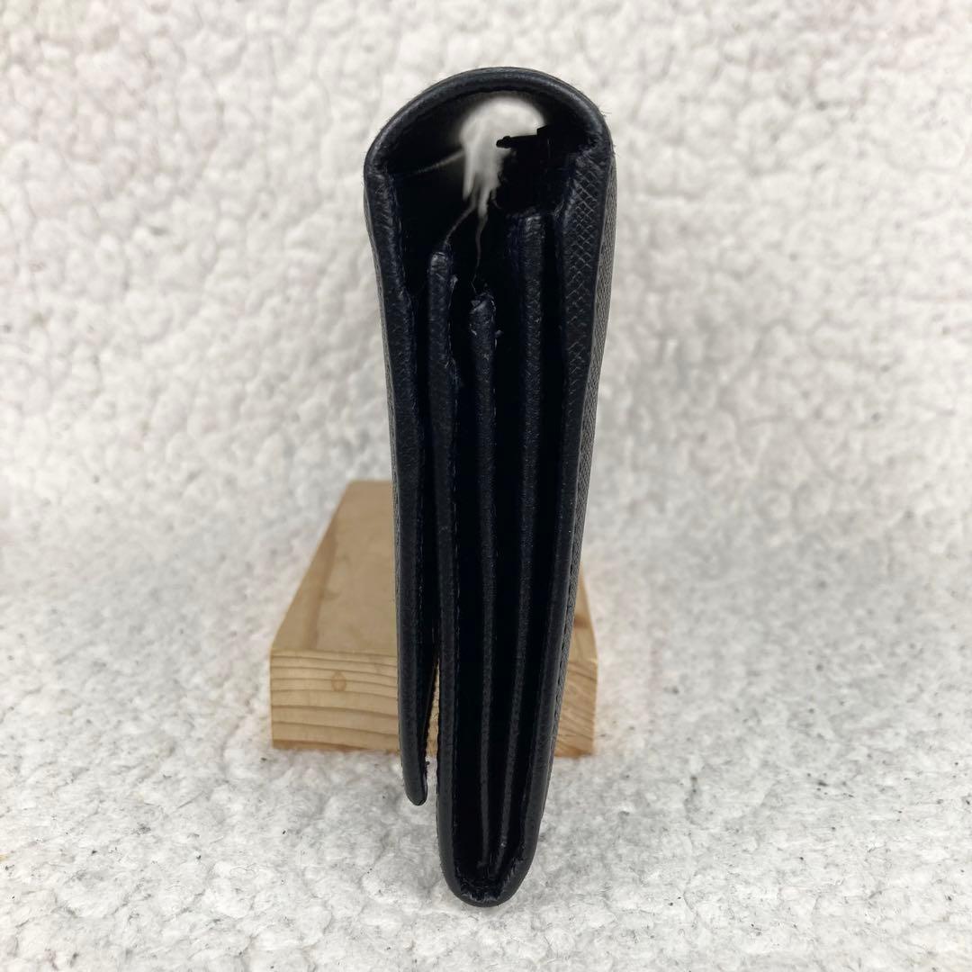 極美品✨プラダ 長財布 サフィアーノ 三角ロゴ プレート フラップ ブラック 黒