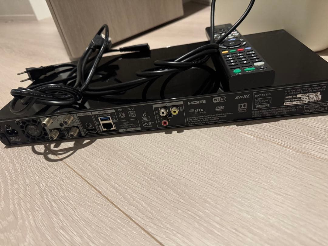 SONY BDZ-ZW1700 2020年ブルーレイディスクレコーダー