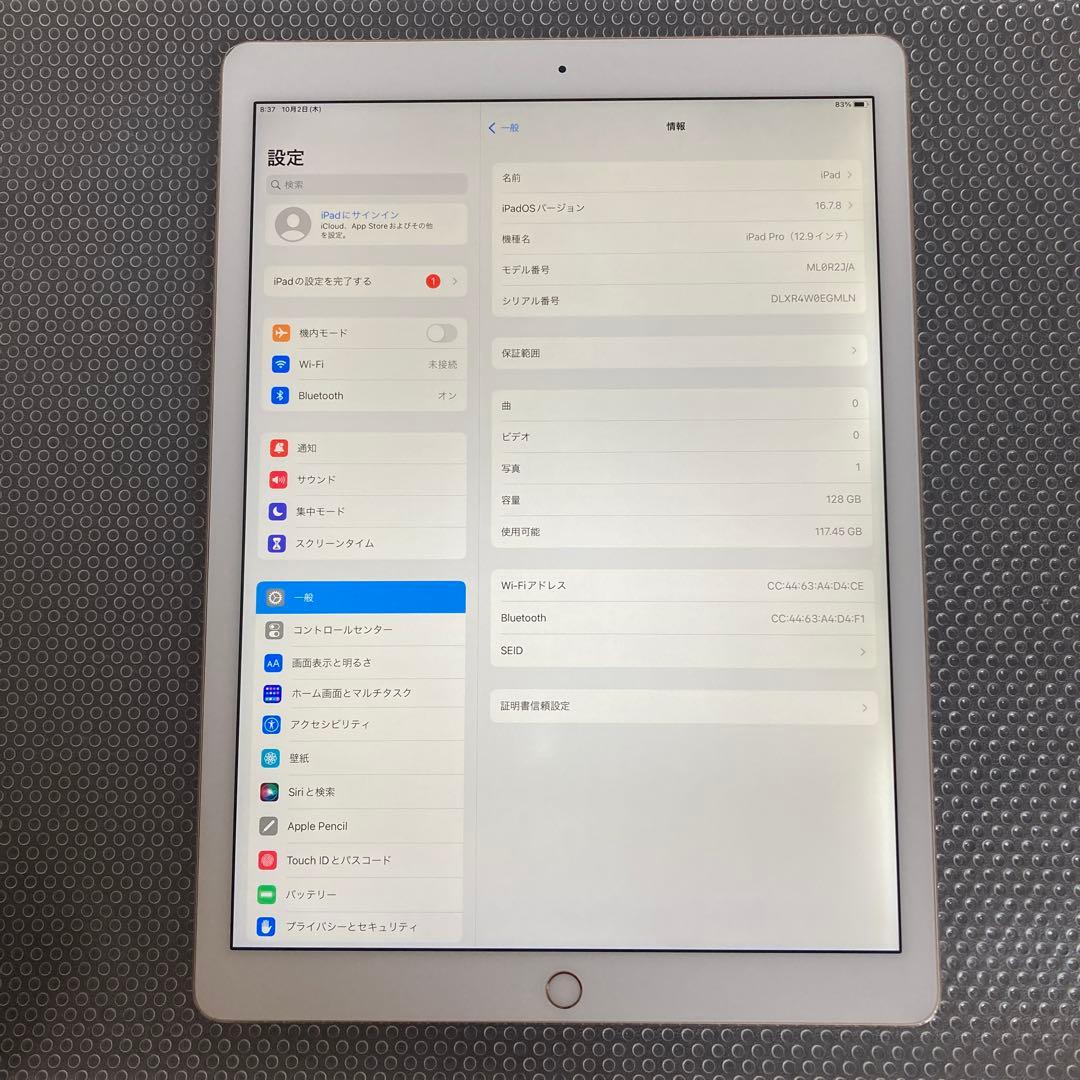 351【早い者勝ち】iPad Pro 256GB 12.9インチ WIFIモデル