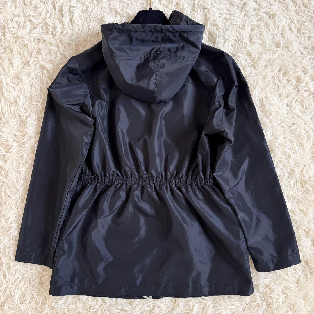 ほぼ未使用　タグ付　プラダ　ジャンパー　三角プレート　ウエストゴム　濃紺　L