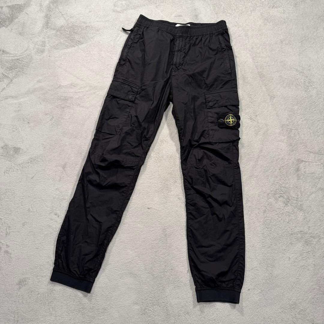 ストーンアイランド　黒　カーゴパンツ　29サイズ　761531303