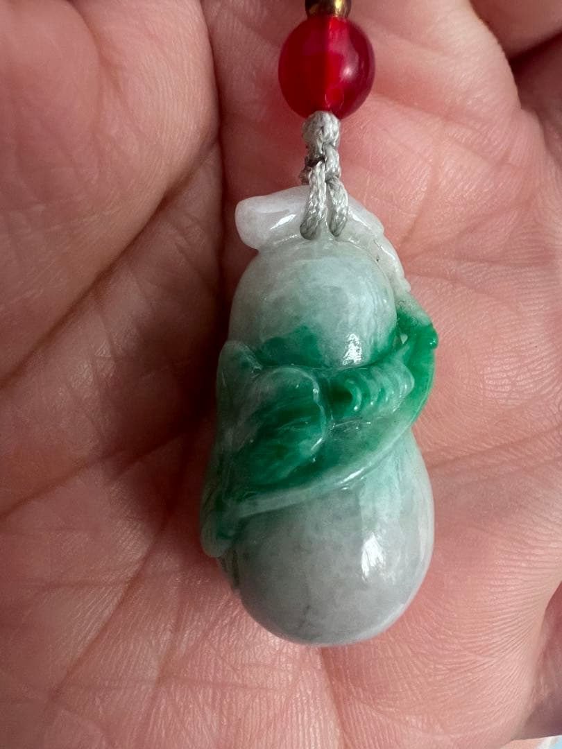 翡翠 ひすい 葫芦 ペンダントトップ 約10g 無含浸 日宝協鑑別あり