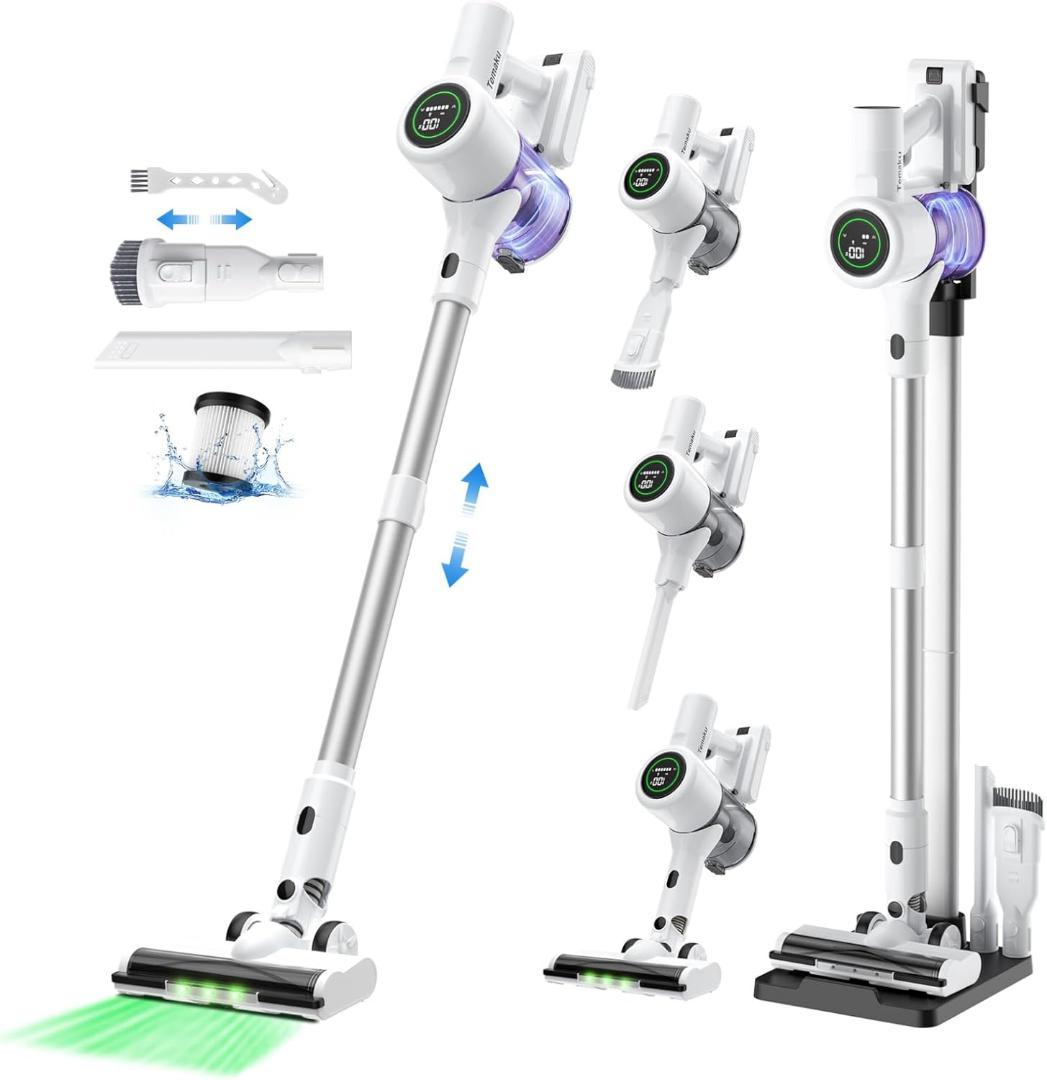 掃除機 コードレス スティッククリーナー サイクロン スタンド 除菌 85Kpa