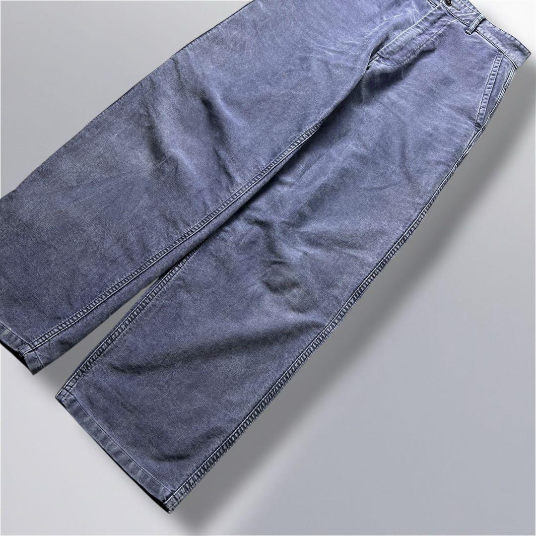 DANTON モールスキン ワークパンツ フランス製　38 ナス紺　経年変化